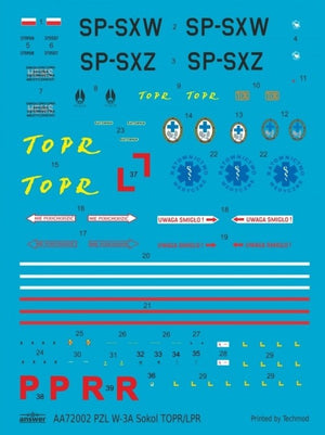Answer AA72002 PZL W-3A Sokół TOPR Rescue Helicopter 1/72 – immagine 4