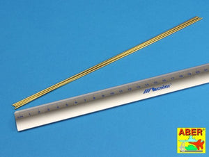Aber BT15X02 Brass Tubes 1.50x0.20 mm length 250 mm x 4 pcs. – immagine 2