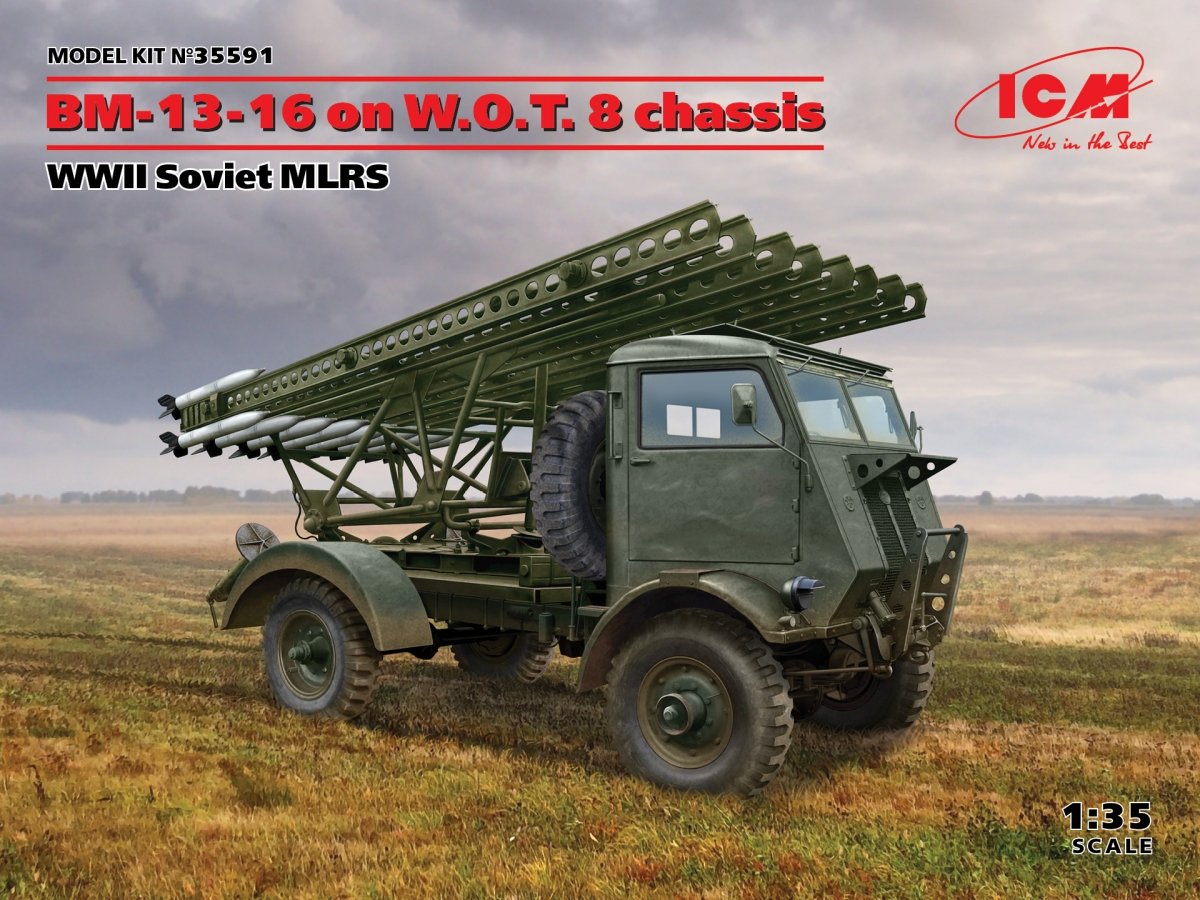 ICM 35591 BM-13-16 on WOT 8 chassis, WWII Soviet MLRS 1/35