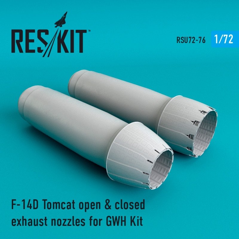RESKIT RSU72-0076 F-14D Tomcat open &amp; closed exhaust nozzles for Great Wall Hobby 1/72