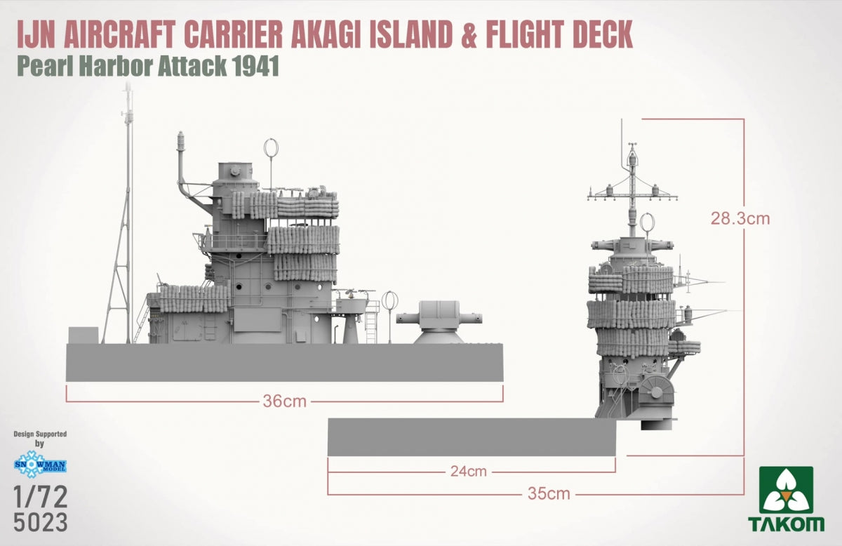 Takom 5023 IJN Aircraft Carrier Akagi - Island And Flight Deck, Pearl Harbor Attack 1941 1/72 – Bild 5