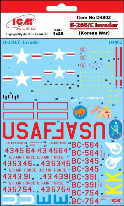 ICM D4802 B-26B/C Corée 1/48