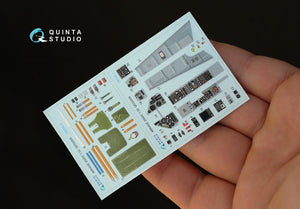 Quinta Studio QD32009 Mirage 2000C 3D-Printed &amp;amp; colored Interior on decal paper (for Kitty Hawk kit) 1/32 – image 3