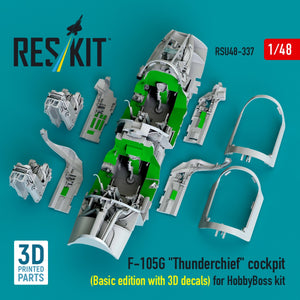 RESKIT RSU48-0337 F-105G &amp;quot;Thunderchief&amp;quot; cockpit (Basic edition with 3D decals) for HobbyBoss kit (3D Printed) 1/48 – image 4