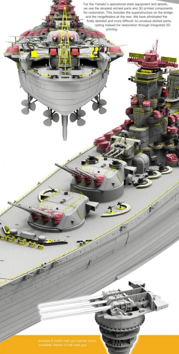Border Model BS-004 Imperial Japanese Navy Battleship Yamato April 7 1945 1/350 – obrázek 6