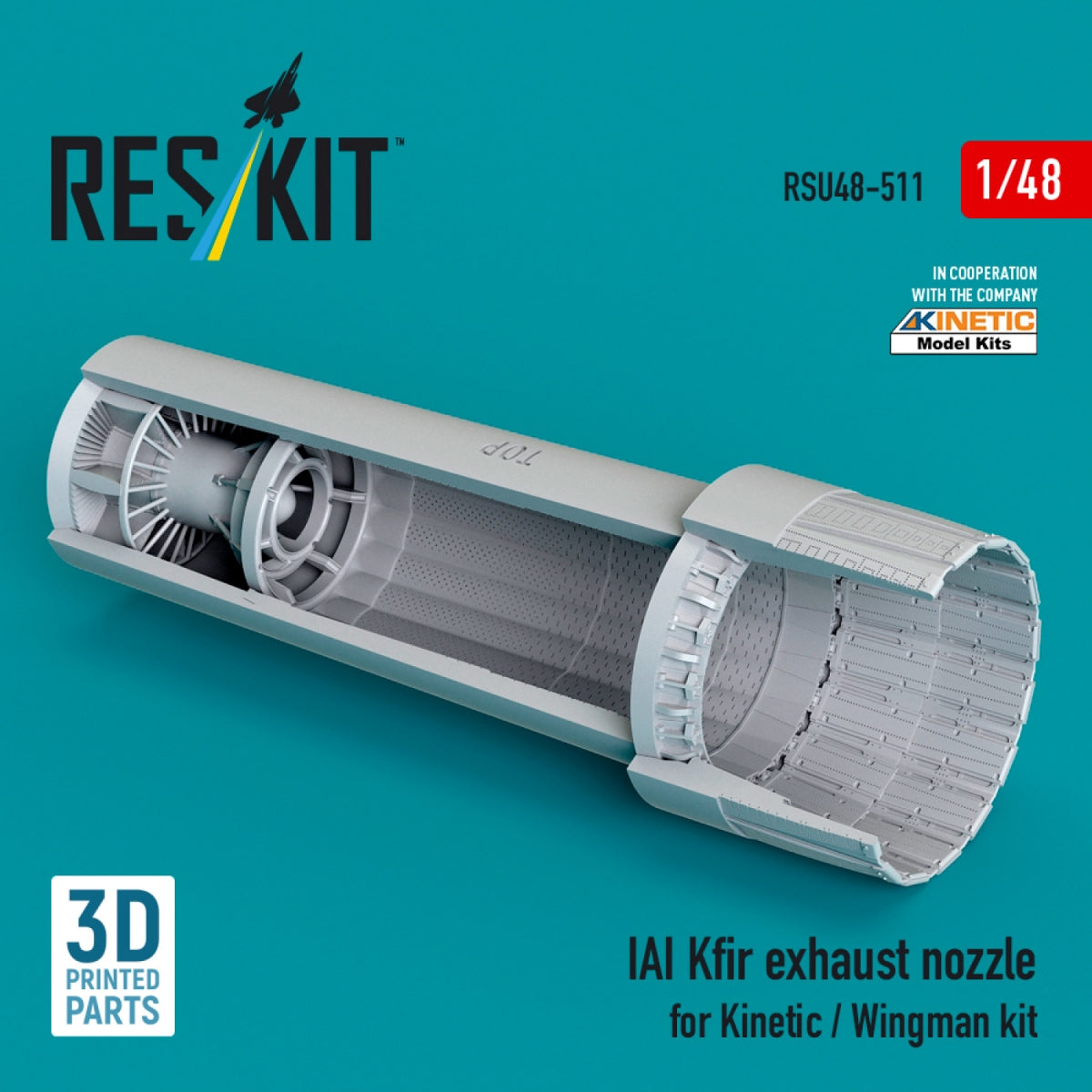 RESKIT RSU48-0511 IAI Kfir exhaust nozzle for Kinetic / Wingman kit (3D Printed) 1/48
