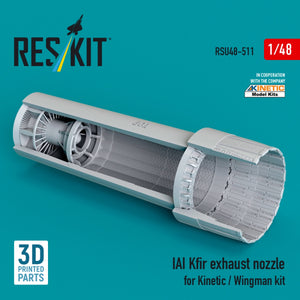 RESKIT RSU48-0511 IAI Kfir exhaust nozzle for Kinetic / Wingman kit (3D Printed) 1/48