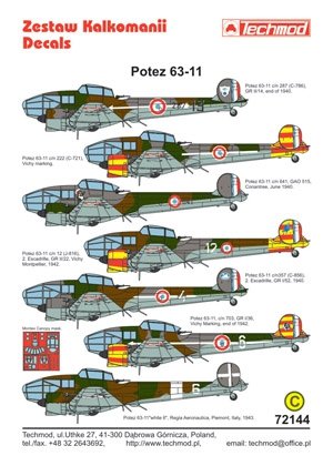 Techmod 72144 - Potez 63-11 1/72 – zdjęcie 3