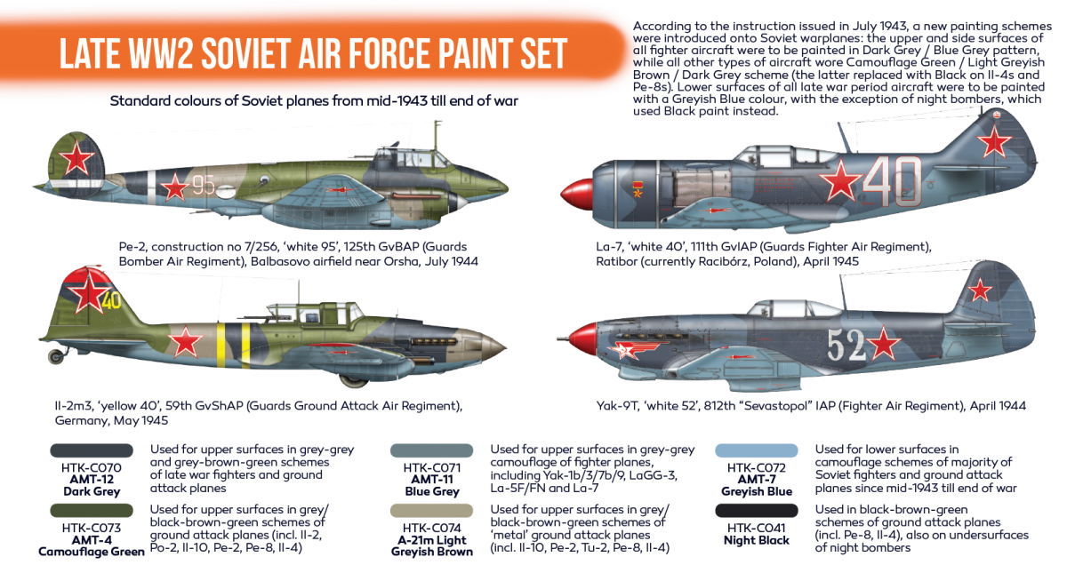 Hataka HTK-CS20 Late WW2 Soviet Air Force paint set 6x17ml – image 3