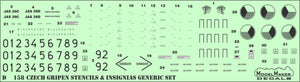 ModelMaker Decals D48158 Czech Gripen Stencils &amp;amp; Insignias generic set 1/48 – obrázek 2