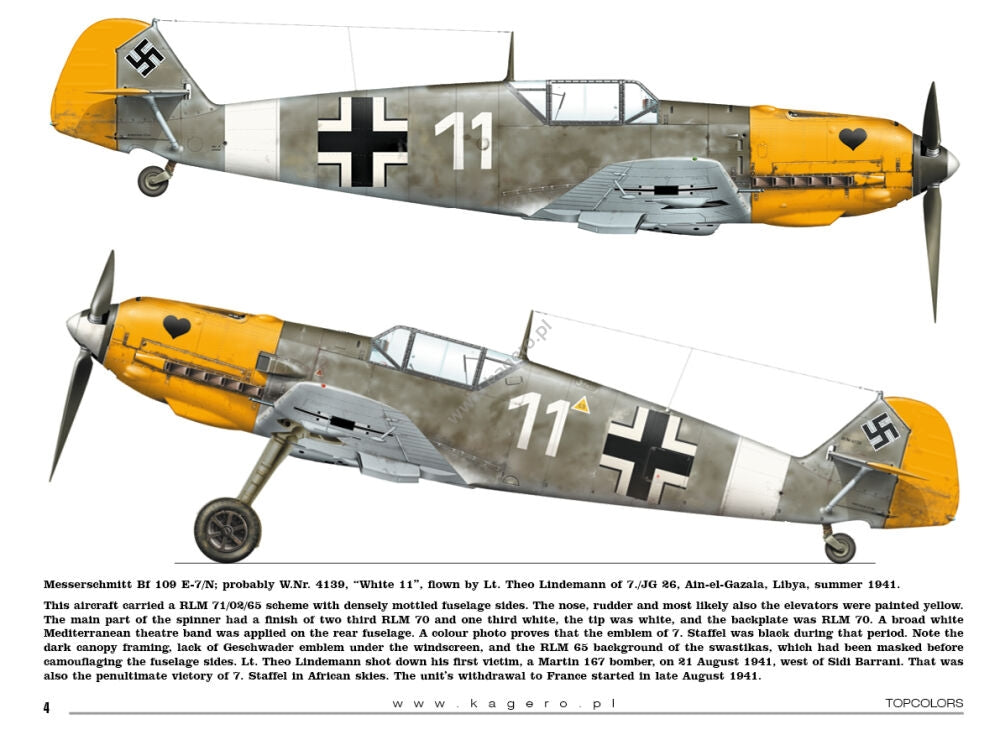 Kagero 15034 Messerschmitt Bf 109s over the Mediterranean Part I (decals) EN/PL – imagen 3