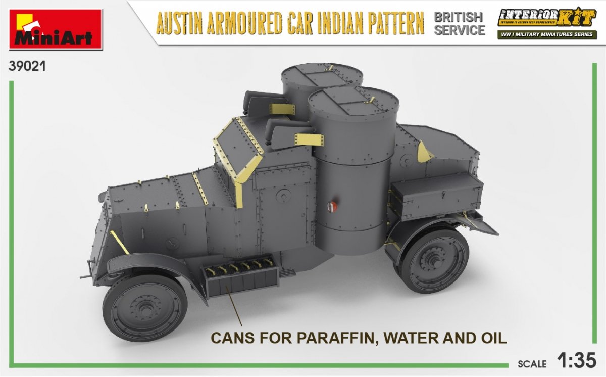 Miniart 39021 AUSTIN ARMORED CAR INDIAN PATTERN. BRITISH SERVICE. INTERIOR KIT 1/35 – obrázek 12