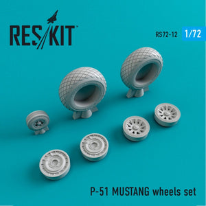 RESKIT RS72-0012 P-51 &amp;quot;MUSTANG&amp;quot; WHEELS SET 1/72