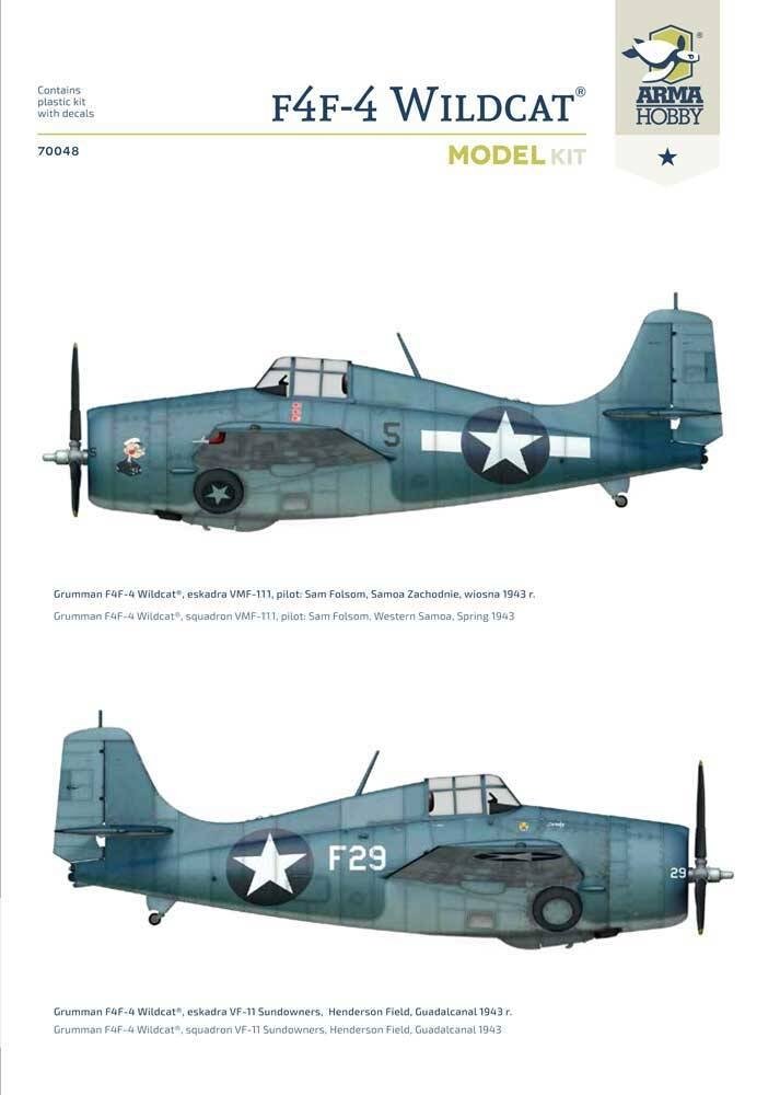 Arma Hobby 70048 F4F-4 Wildcat® Model Kit 1/72 – obrázek 5