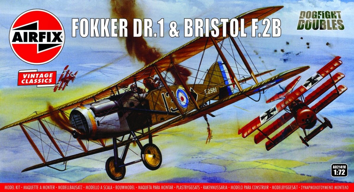 Airfix 02141V Fokker DR1 Triplane &amp;amp; Bristol Fighter Dogfight Double 1/72