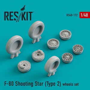 RESKIT RS48-0172 F-80 Shooting Star (Type 2) wheels set 1/48