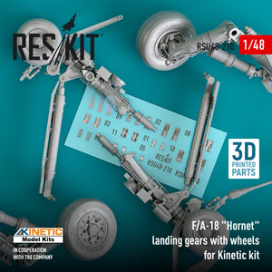 RESKIT RSU48-0210 Train d&amp;#39;atterrissage avec roues pour F/A-18 « HORNET » (résine et impression 3D) 1/48 – image 3