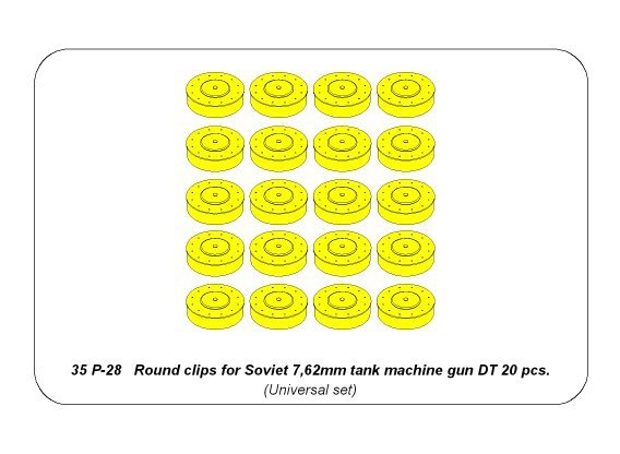 Aber 35P-28 Round clips for Soviet 7.62mm czkm DTZ – obrázek 6