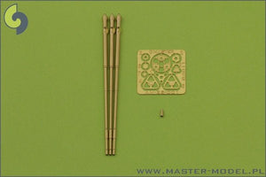 Master AM-35-001 M197 - Three-barrelled rotary 20mm cannon - turned barrels with etched barrel clamps 1/35