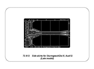 Aber 72A12 Side skirts for Sturmgeschutz III (Late model) 1/72 – image 3