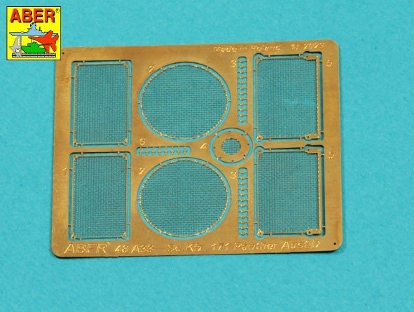 Aber 48A33 Grilles for Panther D 1/48 – immagine 4