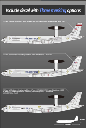 Academy 12629 USAF E-3G Sentry 1/144 – Bild 3