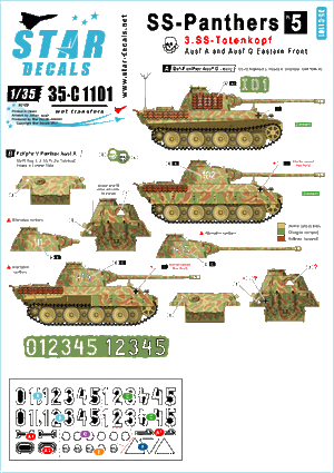Star Decals 35-C1101 SS-Panthers #5 1/35