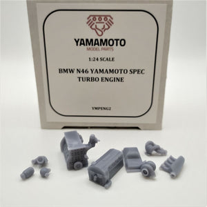 Yamamoto Model Parts YMPENG2 BMW N46 Yamamoto Spec Engine - Turbocharged 1/24