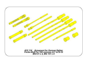Aber A32114 Armament for German fighter Fw-190 A7-D10 1/32 – immagine 2