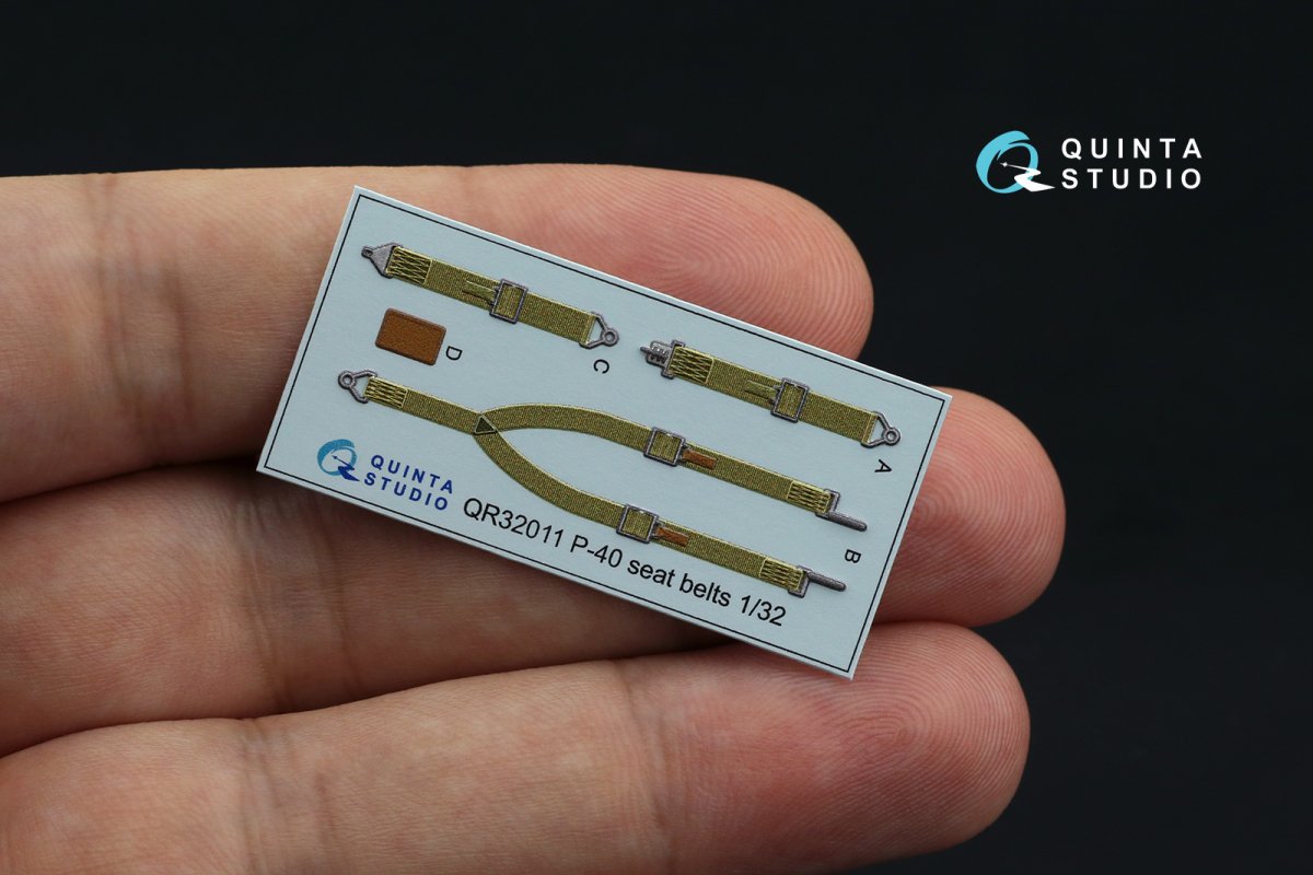 Quinta Studio QD32132 P-40B 3D-Printed &amp;amp; colored Interior on decal paper (GWH) 1/32 – obrázek 4
