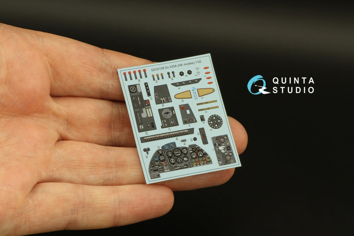 Quinta Studio QD32158 Do 335A 3D-Printed &amp;amp; colored Interior on decal paper (HK models) 1/32 – image 4