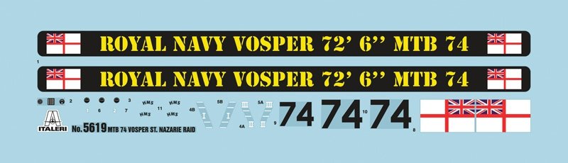 Italeri 5619 Vosper MTB 74 St. Nazaire Raid 1/35 – immagine 4