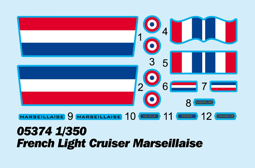 Trumpeter 05374 French Light Cruiser Marseillaise 1/350 – image 3