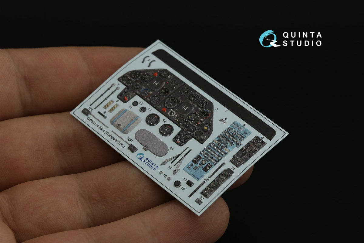 Quinta Studio QD35114 Mi-4 3D-Printed &amp;amp; colored Interior on decal paper (Trumpeter) 1/35 – image 5