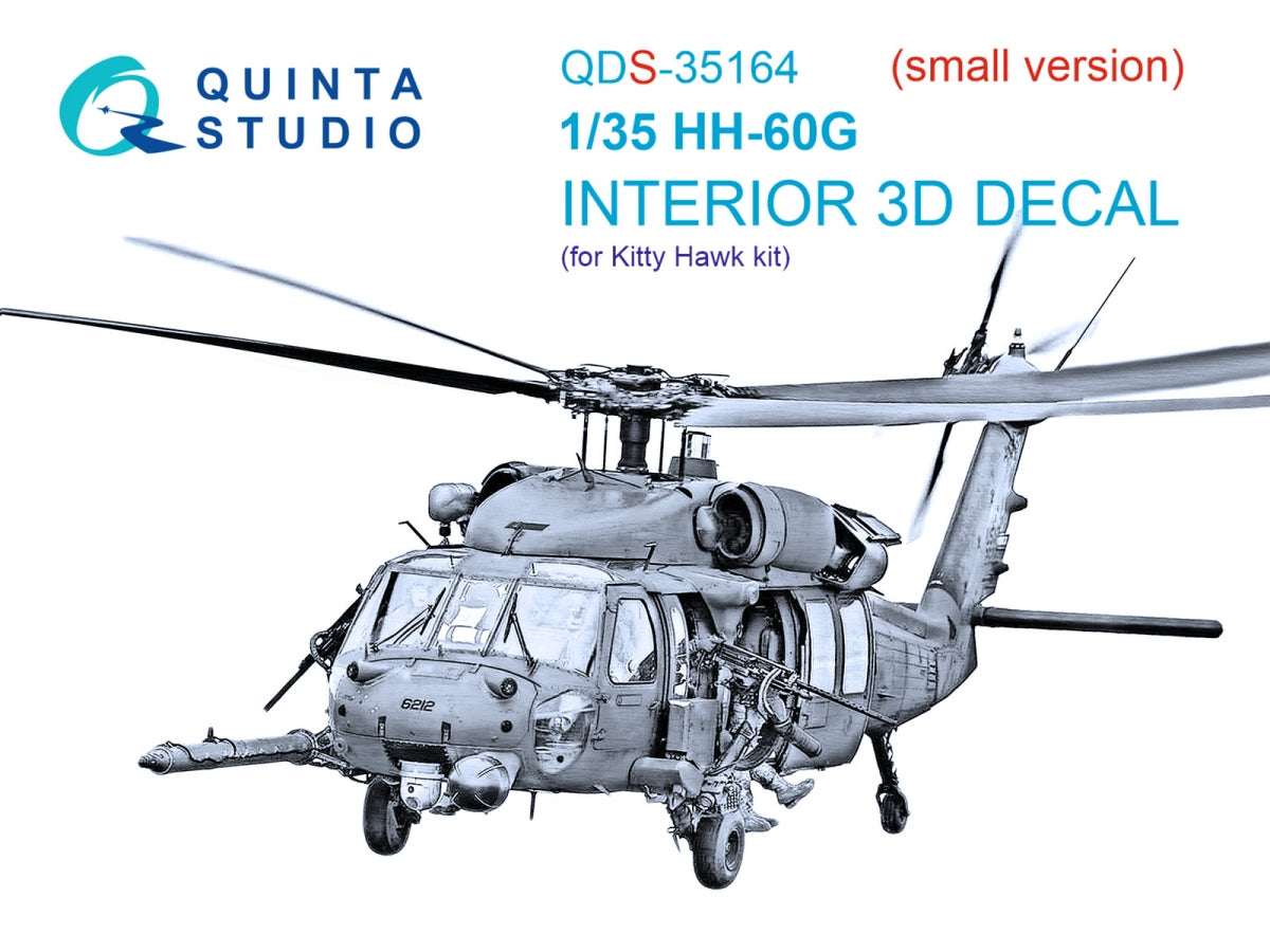 Quinta Studio QDS-35164 HH-60G Pave Hawk 3D-Printed & coloured Interior on decal paper (Kitty Hawk) (Small version) 1/35