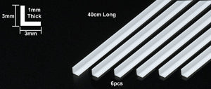 Tamiya 70199 plastic angle L-shape 3 mm - pack
