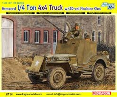 Camion blindé Dragon 6714 1/4 tonne 4x4 avec mitrailleuse de calibre .50 (1/35)