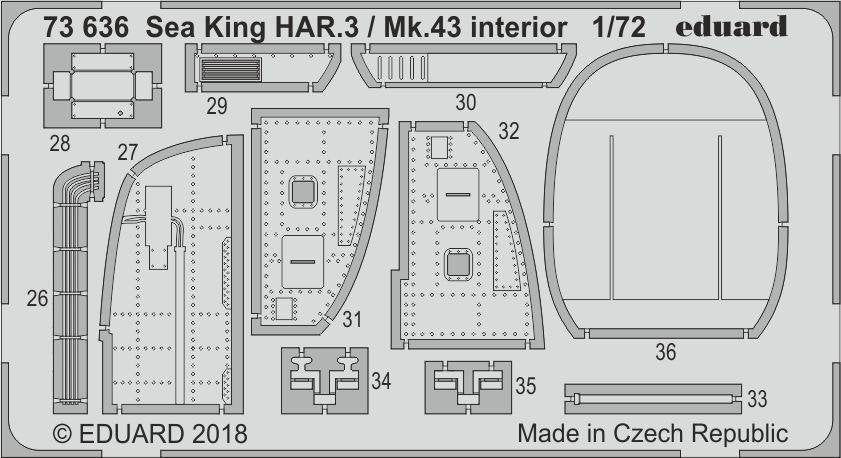 Eduard 73636 Sea King HAR.3 / Mk.43 interior AIRFIX 1/72 – obrázek 2