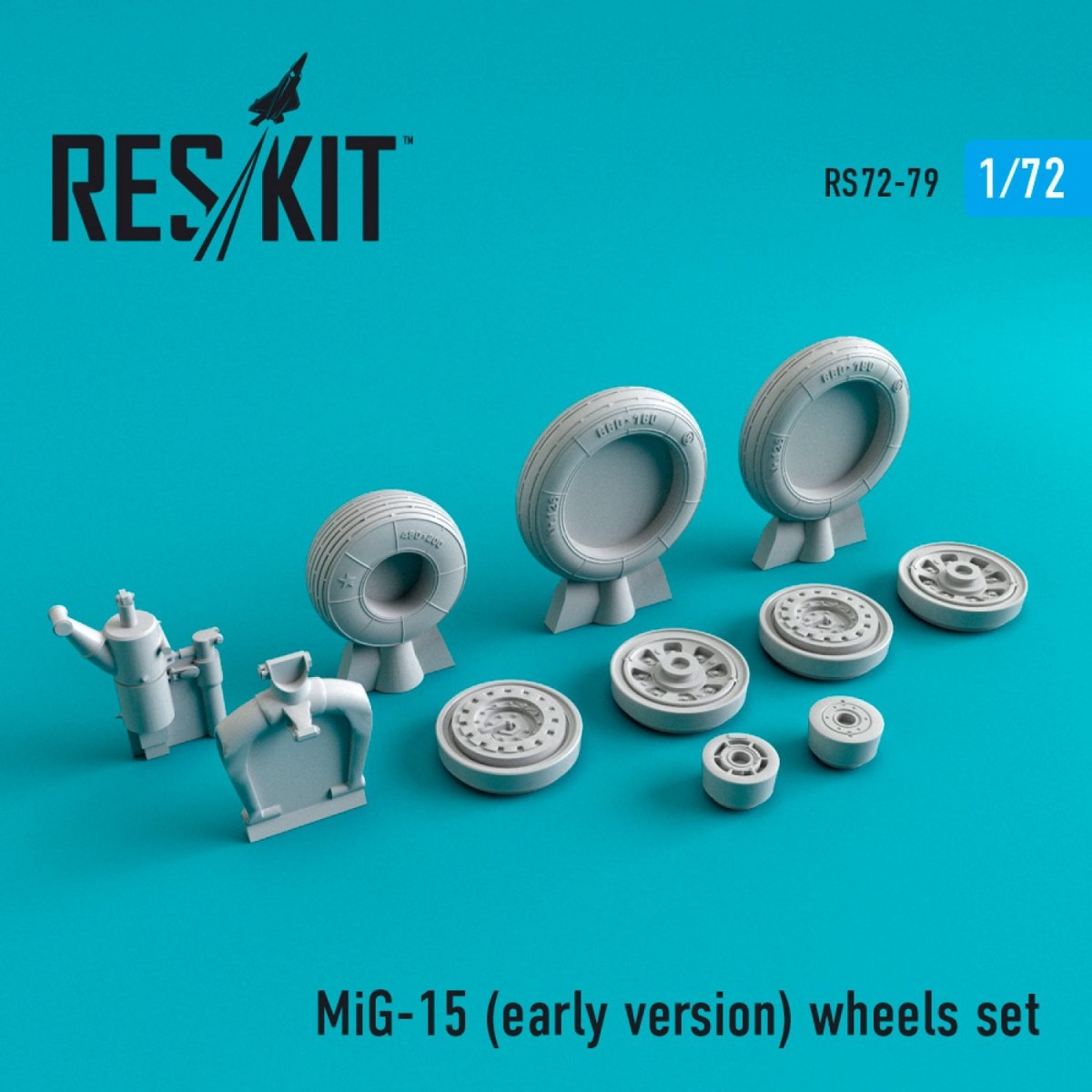 RESKIT RS72-0079 MIG-15 (EARLY VERSION) WHEELS SET 1/72