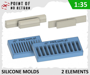 Point de non-retour 3522026 Moules en silicone. Bordure de route et de trottoir 1/35
