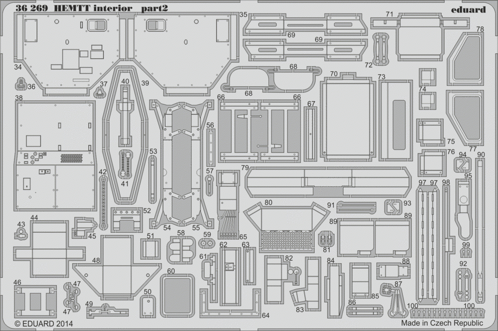 Eduard 36269 HEMTT interior - color ITALERI 1/35 – Bild 2