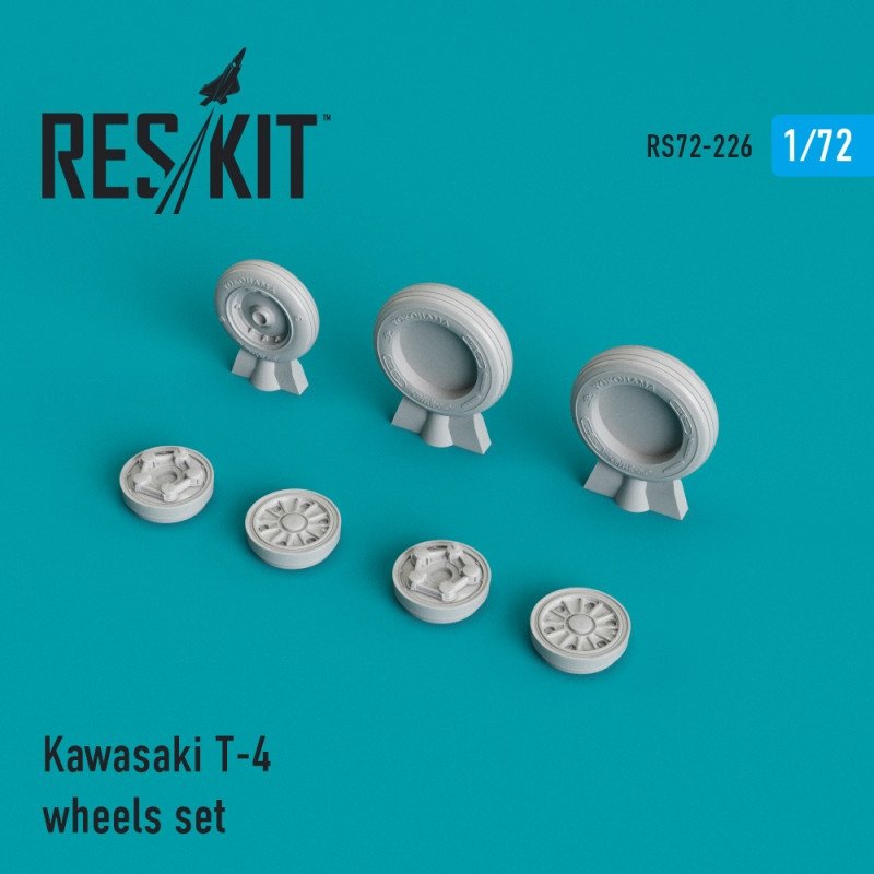 RESKIT RS72-0226 Jeu de roues Kawasaki T-4 1/72