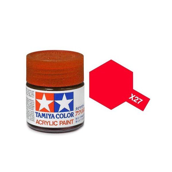 Tamiya 81027 Acrylic X-27 Clear Red 23ml