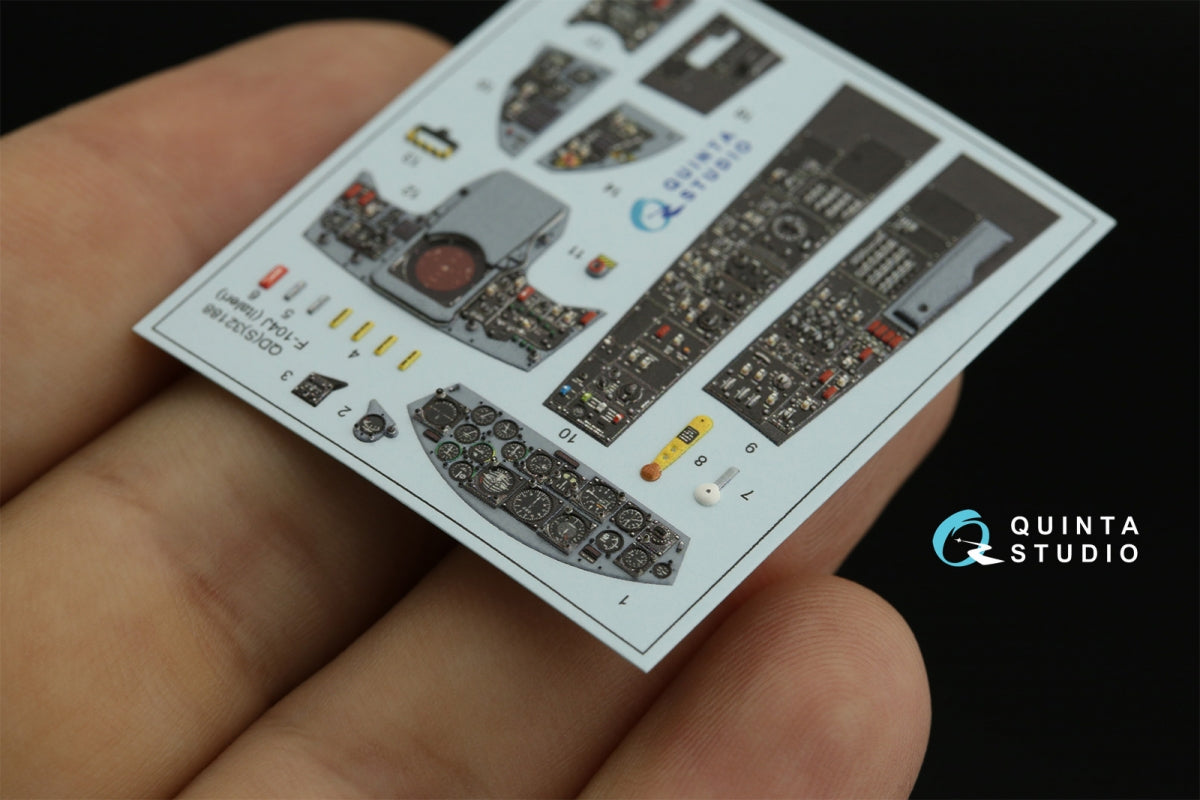 Quinta Studio QDS-32188 F-104J 3D-Printed colored Interior on decal paper (Italeri) (small version) 1/32 – image 7