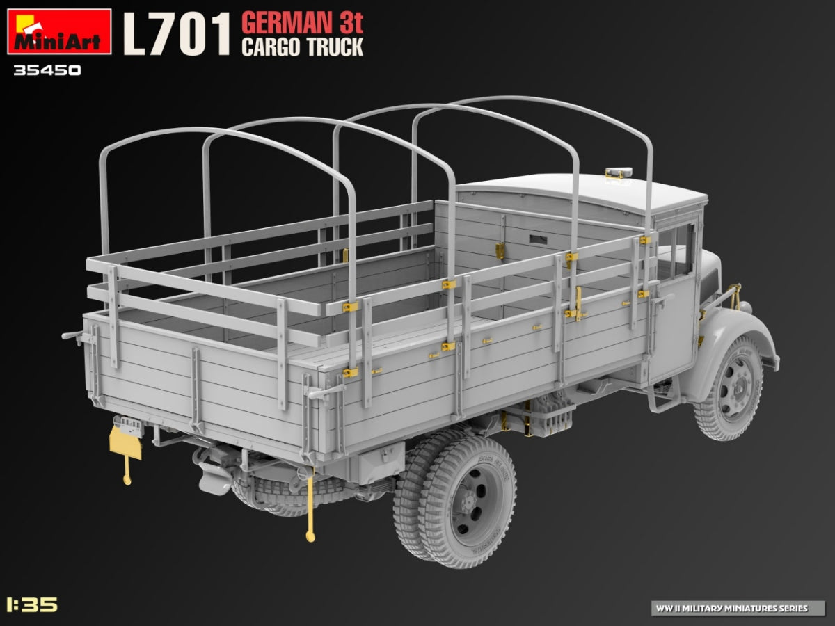 Miniart 35450 L701 GERMAN 3T CARGO TRUCK 1/35 – Bild 5