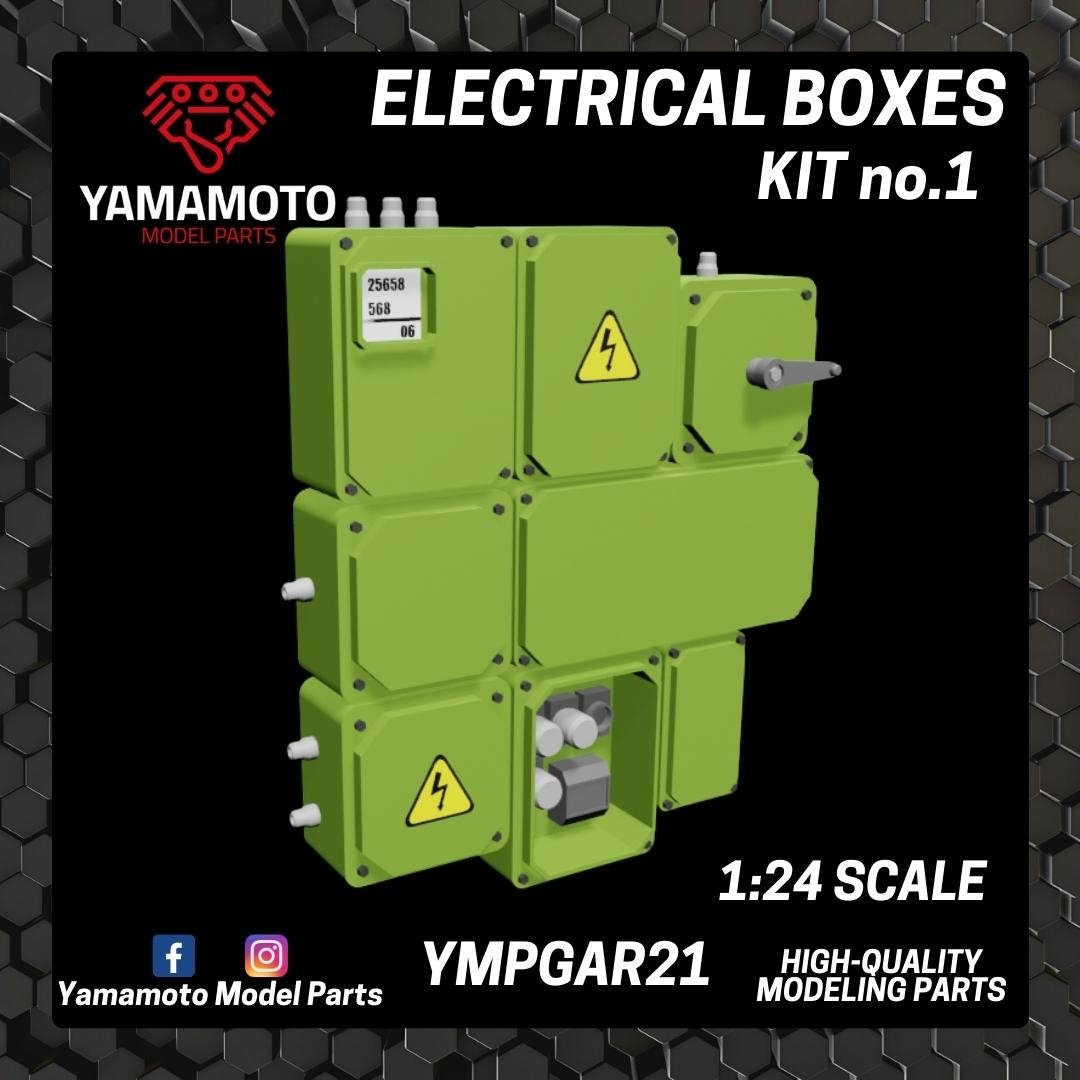 Yamamoto YMPGAR21 Electrical Boxes Kit No.1 1/24