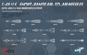 Meng Model SPS-043 US Short-Range Air-to-Air Missiles 1/48