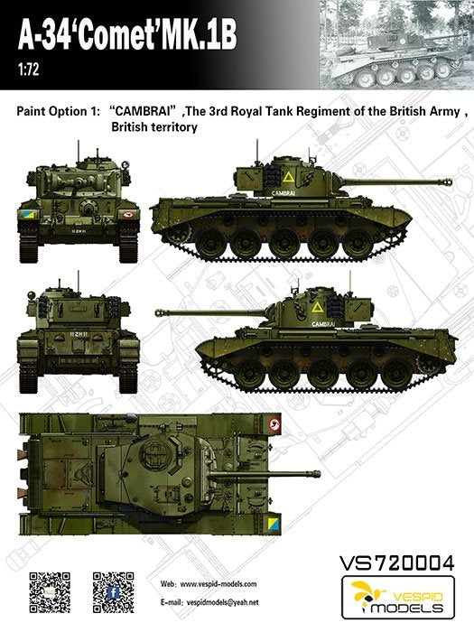 Maquette Vespid Models VS720004 A-34 Comet MK.1B 1/72 – image 5