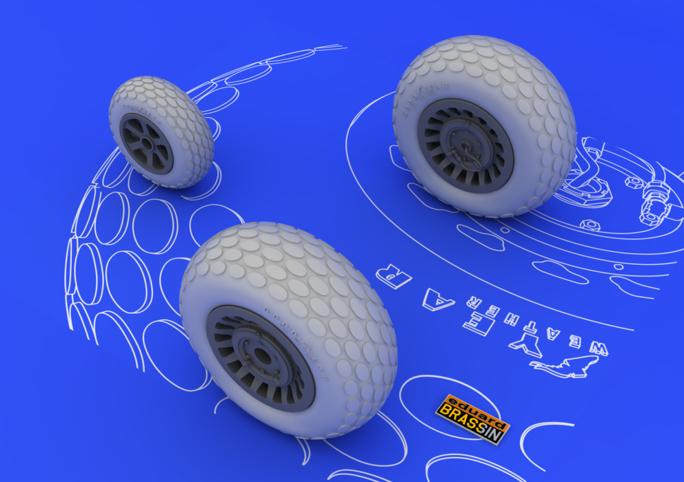 Eduard 648057 P-61 wheels 1/48 (GREAT WALL HOBBY) – zdjęcie 3