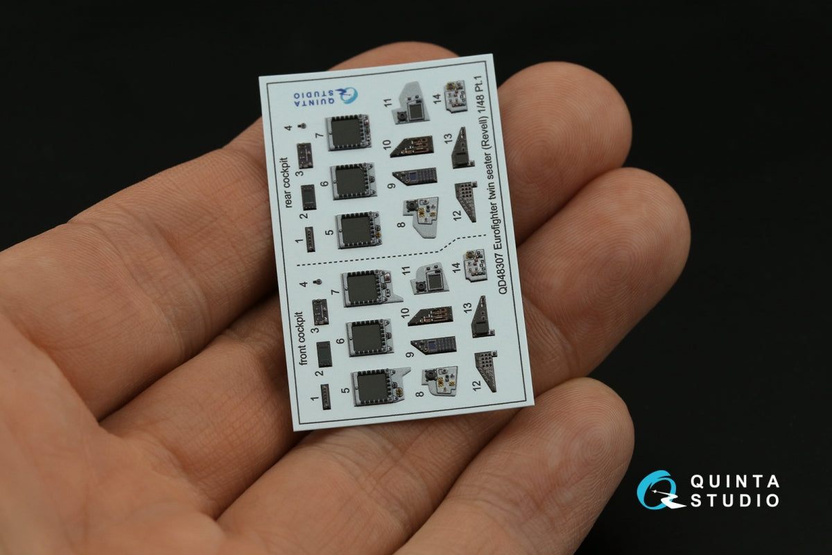Quinta Studio QD48307 Eurofighter twin seater 3D-Printed colored Interior on decal paper (Revell) 1/48 – image 10